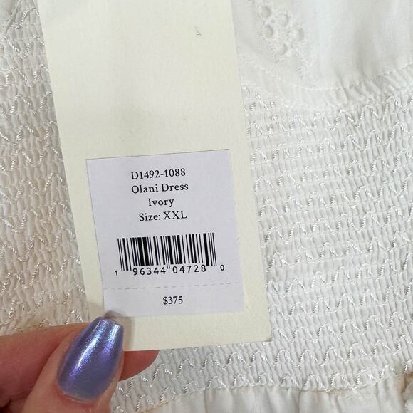 NWT LOVESHACKFANCY Olani Dress Ivory cottagecore sundress coquette 3064 - Picture 11 of 12